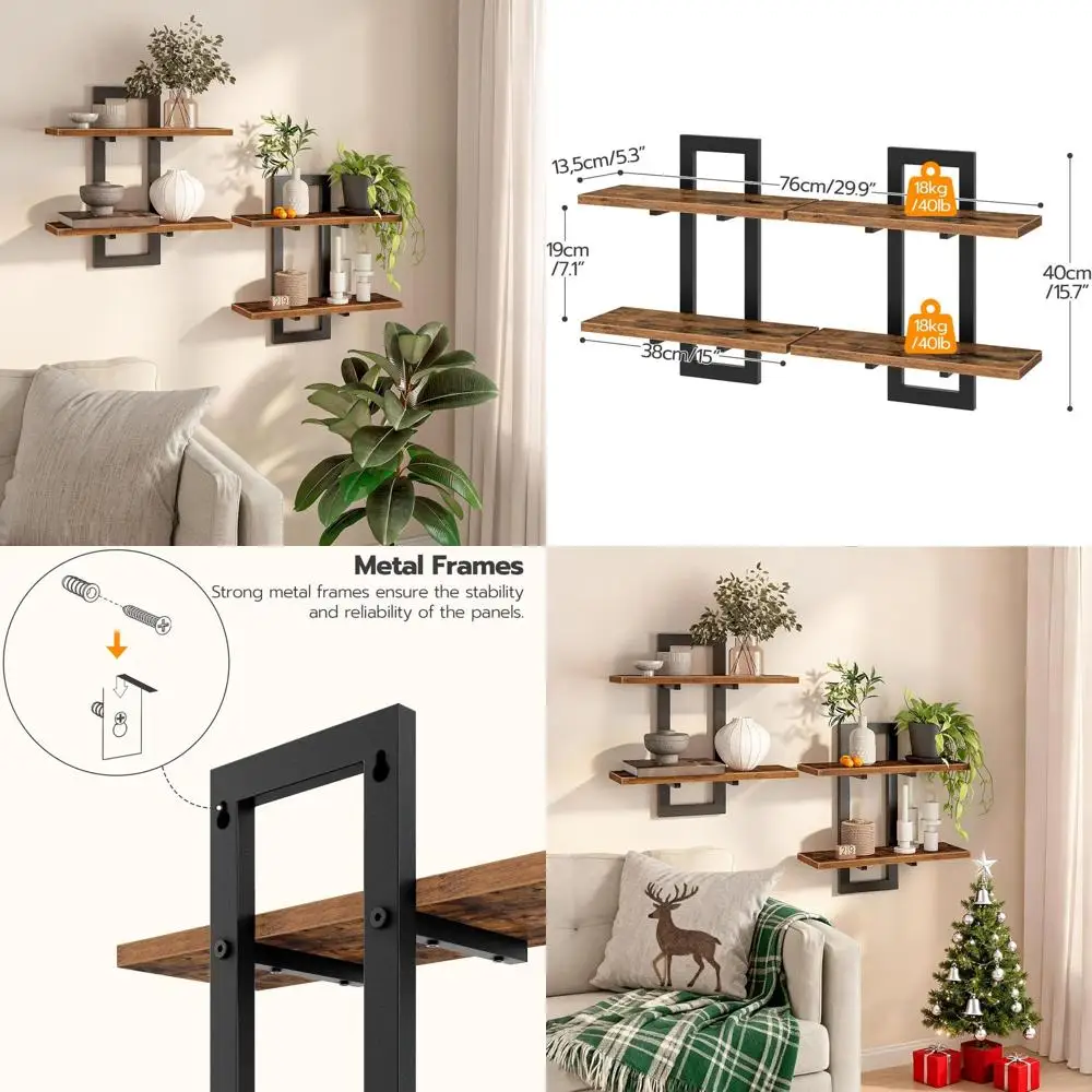 loating Shelves, 15 Inch Wall Shel Set o 2, Wall Mounted Storage Shelves 2-Tier, Hanging Bathroom Shelves, or Living Room, Bedro
loating Shelves, 15 Inch Wall Shel Set o 2, Wall Mounted Storage Shelves 2-Tier, Hanging Bathroom Shelves, or Living Room, Bedro