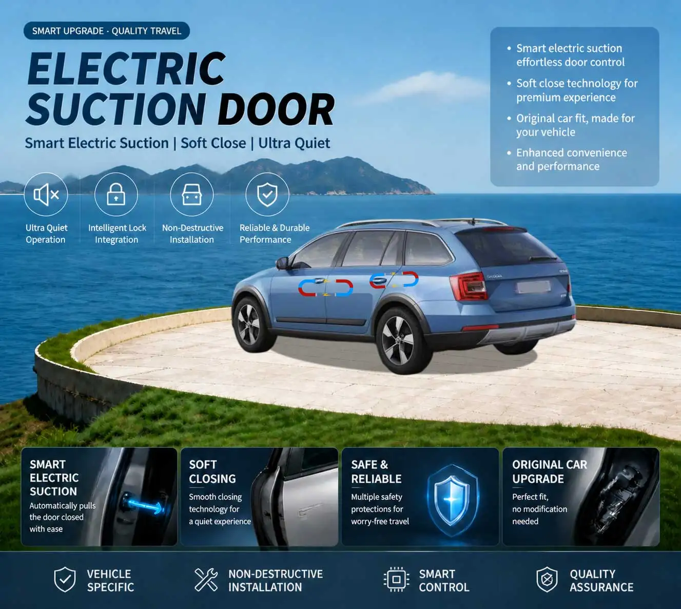 Car Specific Auto Suction Soft Close Door System Parts & Accessories For Škoda Octavia Scout 3rd A7 5E Liftback Estate 2012-19
Car Specific Auto Suction Soft Close Door System Parts & Accessories For Škoda Octavia Scout 3rd A7 5E Liftback Estate 2012-19