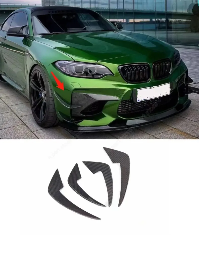 For BMW F87 M2 M2C 2016-2018 Dry carbon fiber Splitters Exterior Trims Styling 4pcs AC Style Front Bumper Canards Fins
For BMW F87 M2 M2C 2016-2018 Dry carbon fiber Splitters Exterior Trims Styling 4pcs AC Style Front Bumper Canards Fins