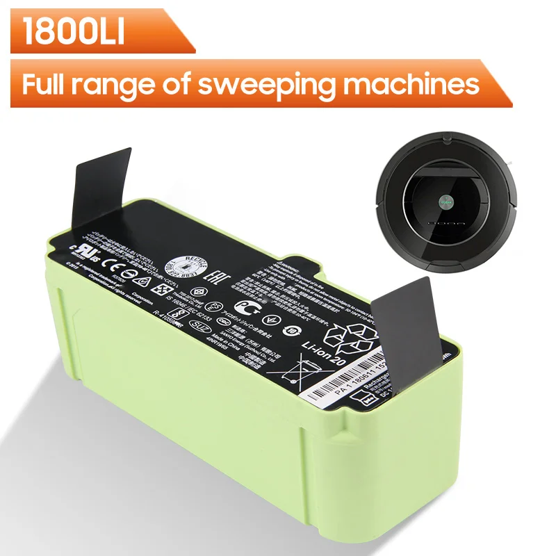 Аккумулятор 1800LI для iRobot Roomba 655 690 780 805 860 880 890 960 6 7 8 9 серии машины 601 602 615 760 770 780 805 960 2130LI
Аккумулятор 1800LI для iRobot Roomba 655 690 780 805 860 880 890 960 6 7 8 9 серии машины 601 602 615 760 770 780 805 960 2130LI