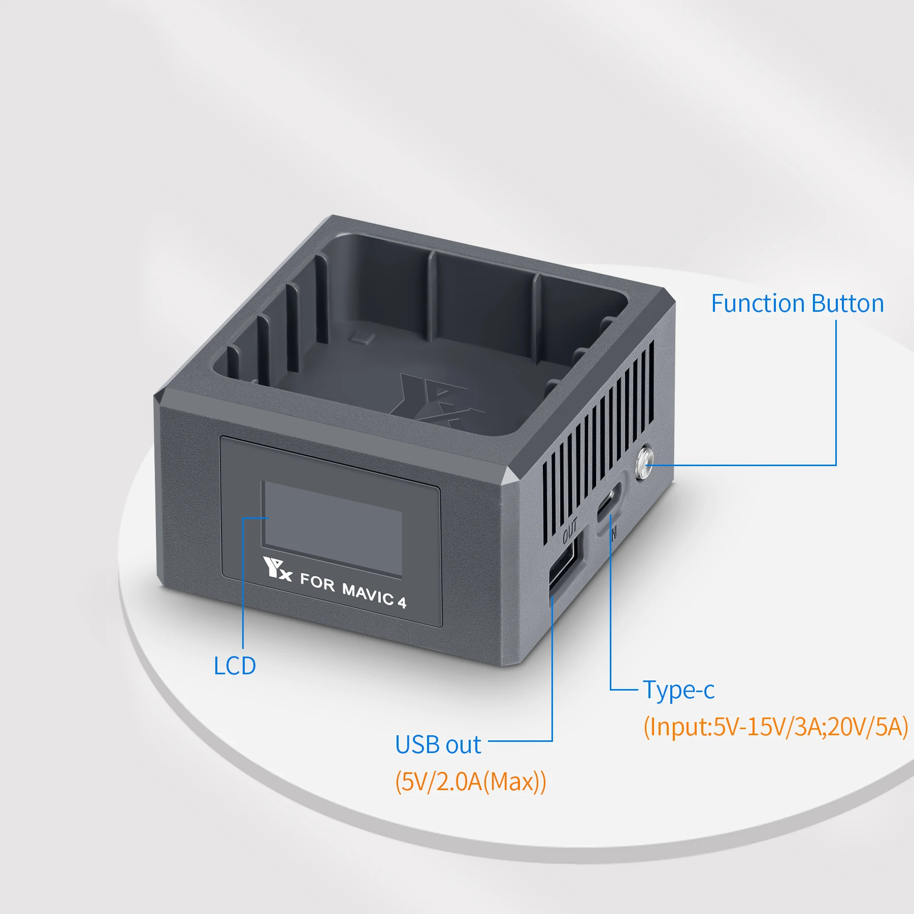 Режим полной зарядки для DJI Mavic 4 Pro/Mavic 4, зарядное устройство с цифровым дисплеем, режимом хранения и зарядки, внешний аккумулятор
Режим полной зарядки для DJI Mavic 4 Pro/Mavic 4, зарядное устройство с цифровым дисплеем, режимом хранения и зарядки, внешний аккумулятор