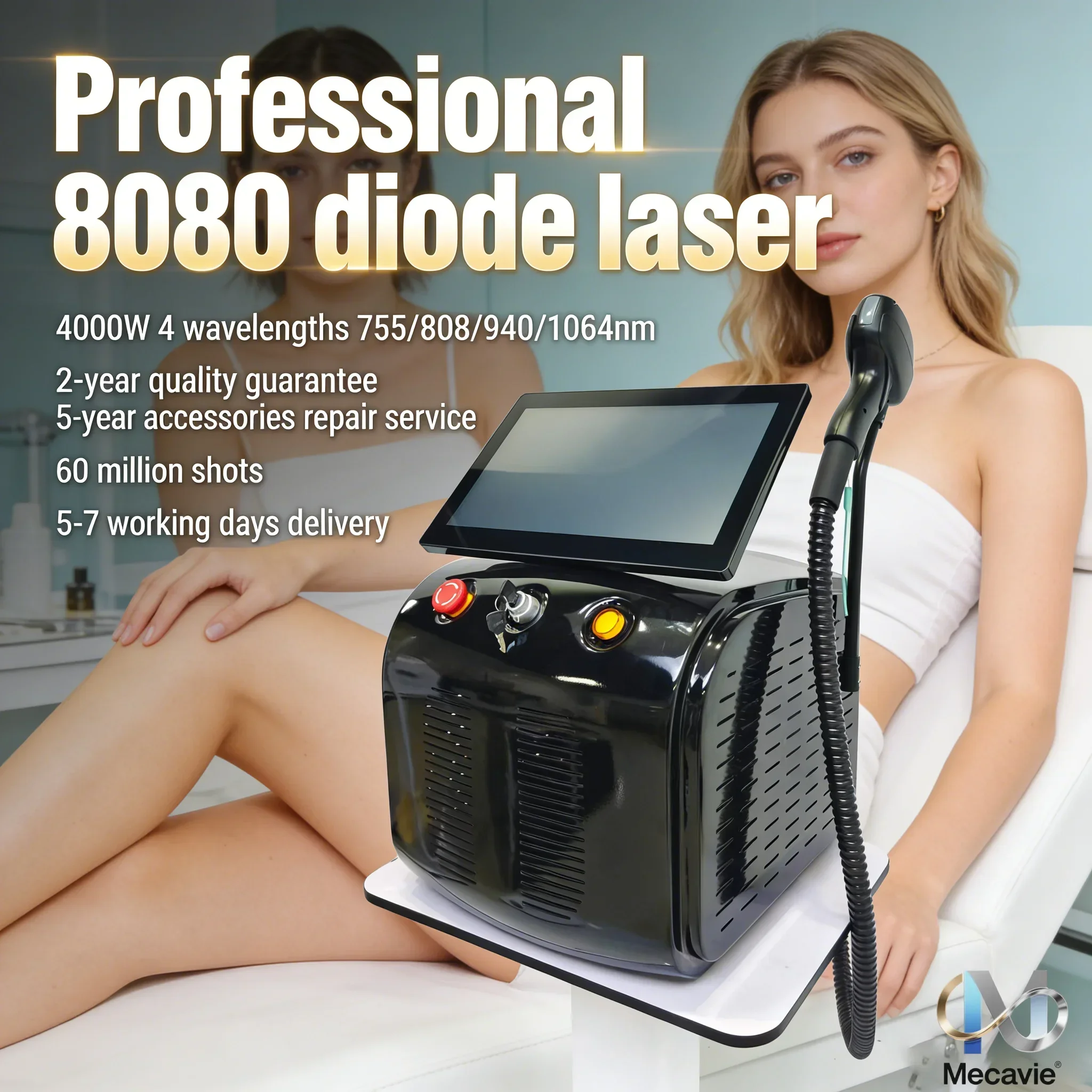 Professional Alexandrite Laser Hair Removal 755 808 940 1064nm Diode Laser Epilation Portable Laser Hair Removal Machine
Professional Alexandrite Laser Hair Removal 755 808 940 1064nm Diode Laser Epilation Portable Laser Hair Removal Machine