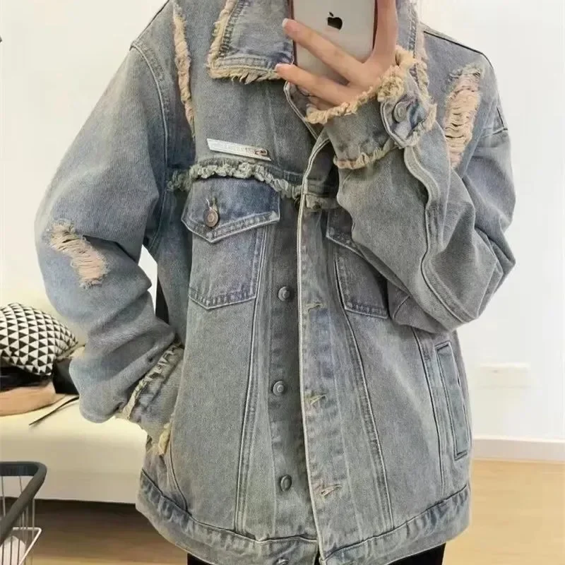 Pop New Instagram Retro Minimalist High-quality Light Blue Brushed Denim Jacket For Men And Women Fashionable Versatile Loose Ja
Pop New Instagram Retro Minimalist High-quality Light Blue Brushed Denim Jacket For Men And Women Fashionable Versatile Loose Ja