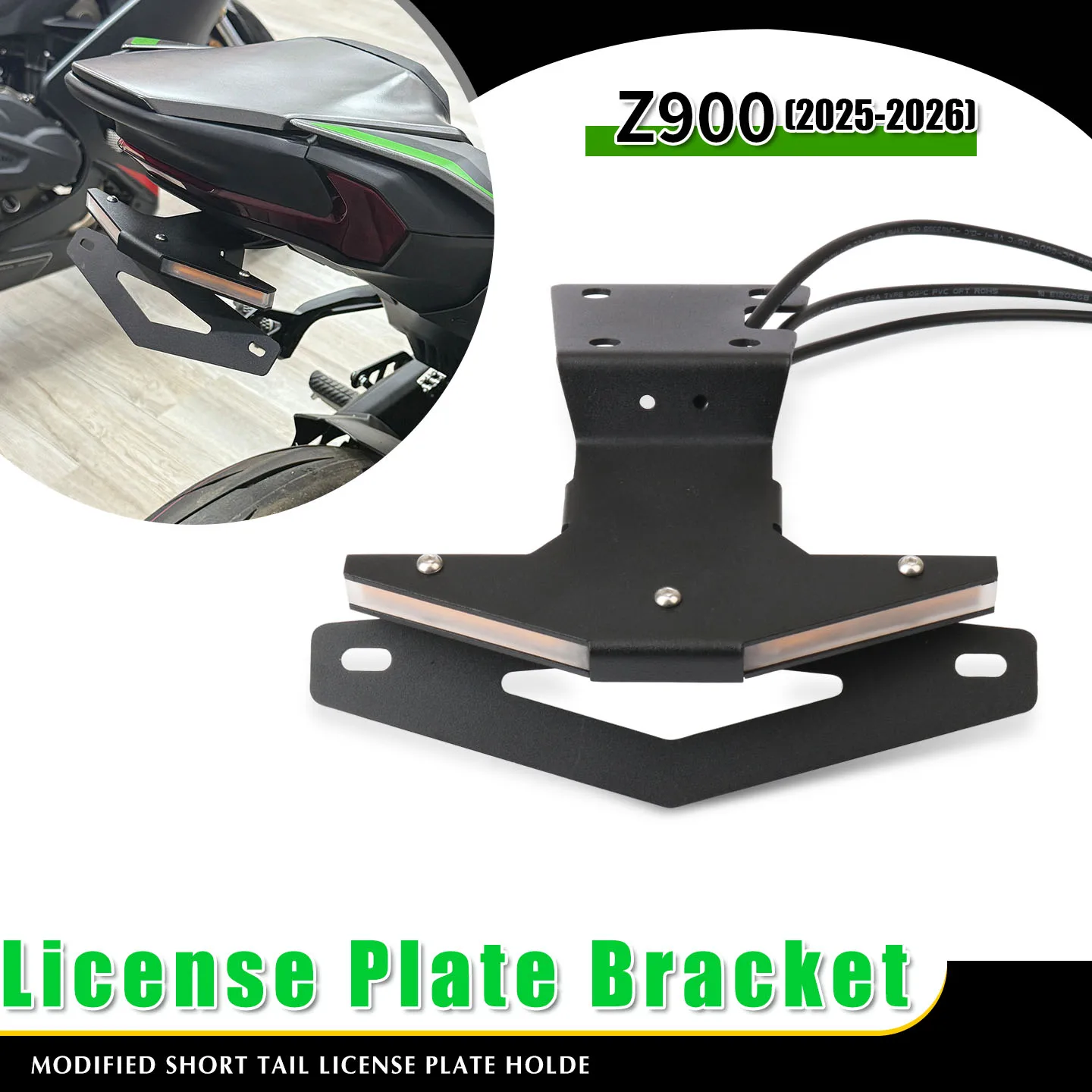 Интегрированный держатель номерного знака для мотоцикла со светодиодной подсветкой и задними поворотниками для Z900 Z 900 2025 2026
Интегрированный держатель номерного знака для мотоцикла со светодиодной подсветкой и задними поворотниками для Z900 Z 900 2025 2026