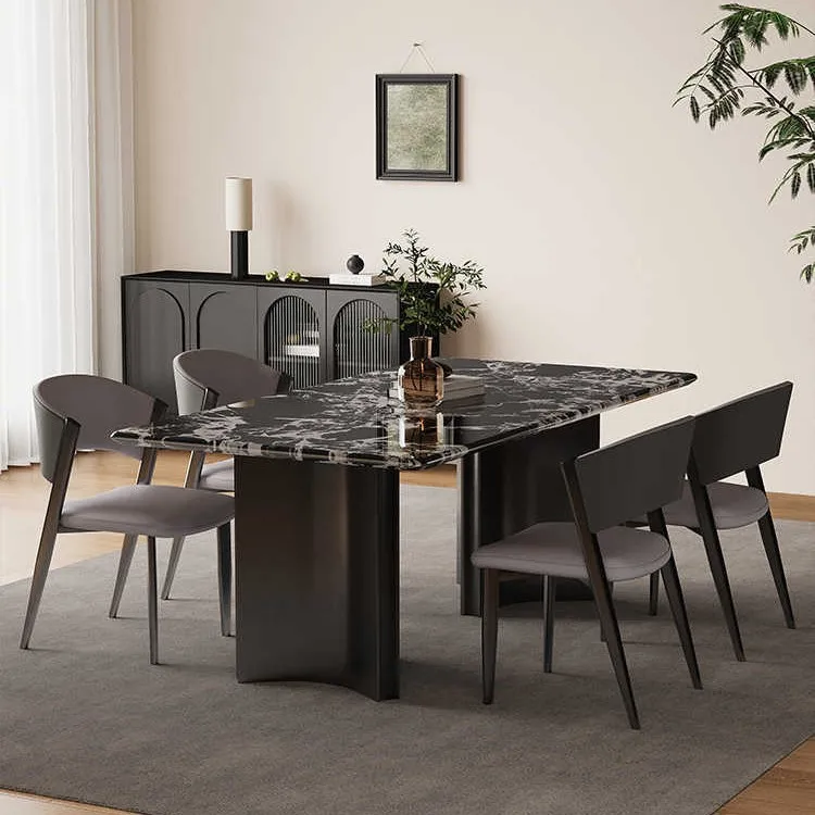 Mercedes-Benz Terrace Luxury Stone Dining Table Modern Simple Rectangular Home Natural Marble Dining Table and Chair Combination
Mercedes-Benz Terrace Luxury Stone Dining Table Modern Simple Rectangular Home Natural Marble Dining Table and Chair Combination