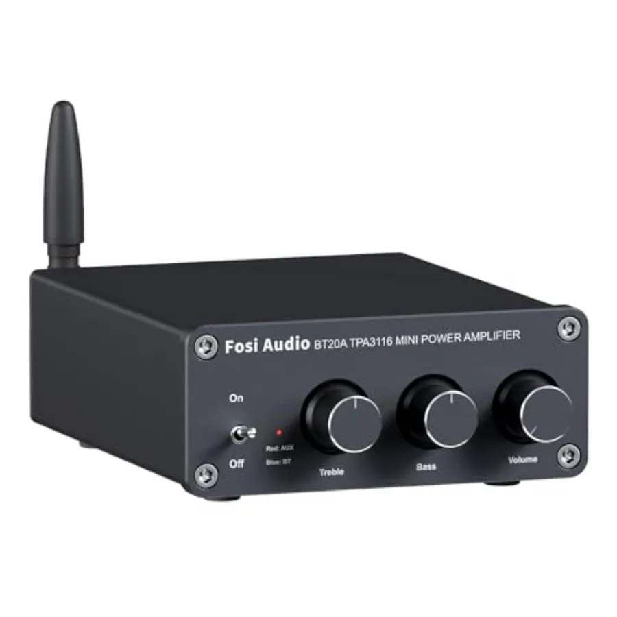 BT20A Bluetooth Stereo Amplifier, 2 Channel Home o Component Amplifiers for Passive Speakers, Mini Class D Amp Receiver 200W fo
BT20A Bluetooth Stereo Amplifier, 2 Channel Home o Component Amplifiers for Passive Speakers, Mini Class D Amp Receiver 200W fo
