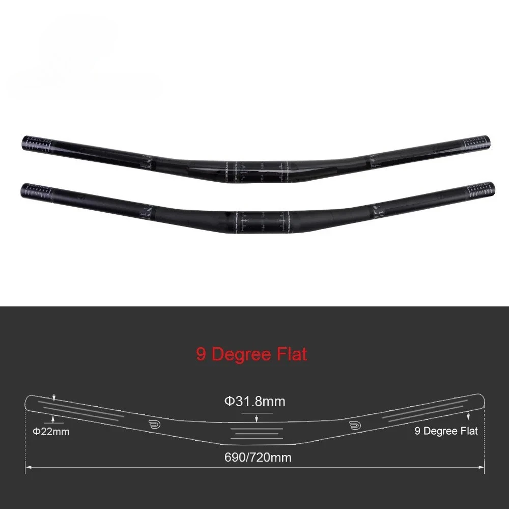 Mountain Self-propelled Full Carbon Fiber Bicycle Handlebar 9 Degree Big Bend Straight Bike Handle UD Pattern 690/720mm 31.8mm
Mountain Self-propelled Full Carbon Fiber Bicycle Handlebar 9 Degree Big Bend Straight Bike Handle UD Pattern 690/720mm 31.8mm