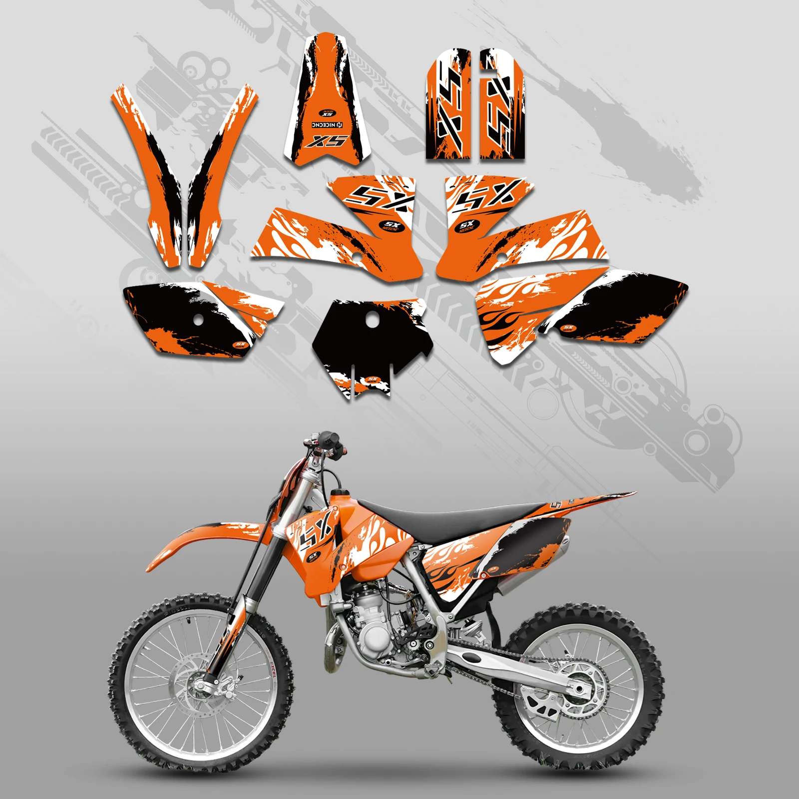 NICECNC For KTM SX 85 SX 105 SX85 SX105 2003 2004 2005 Motorcycle Fairing Graphic Background Decals Sticker Customize Decoration
NICECNC For KTM SX 85 SX 105 SX85 SX105 2003 2004 2005 Motorcycle Fairing Graphic Background Decals Sticker Customize Decoration