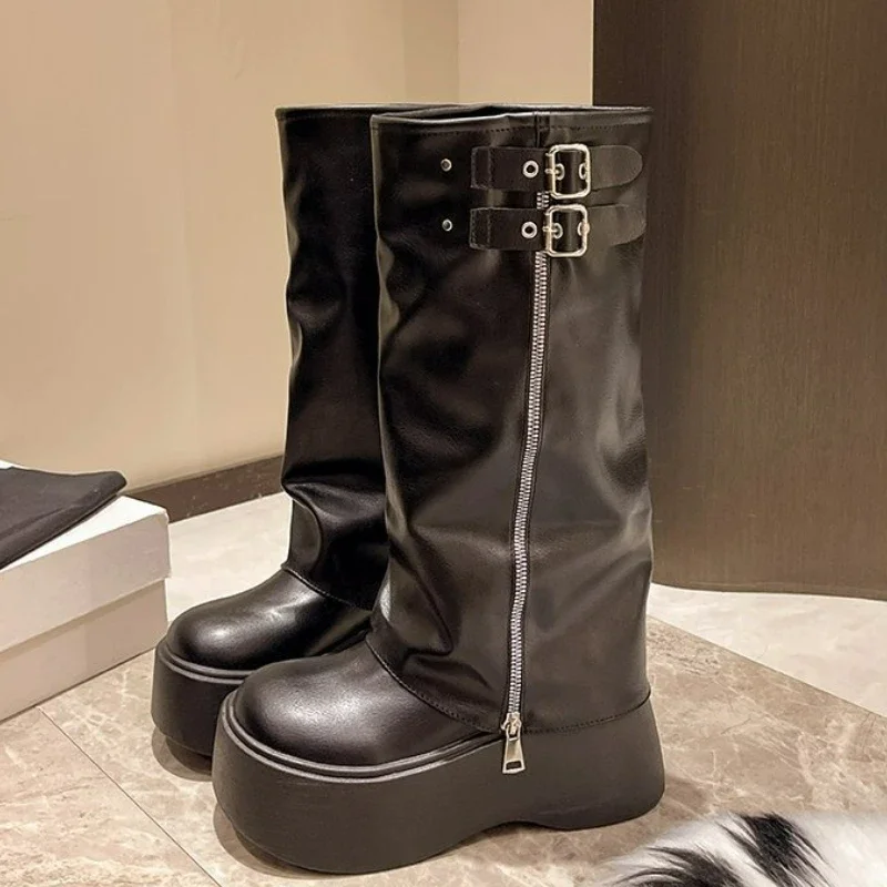 Women's Boots Knight High Boots Fashion Platform Trouser Long Boots Autumn Winter Buckle Women Ankle Boot Zipper Western Boot
Women's Boots Knight High Boots Fashion Platform Trouser Long Boots Autumn Winter Buckle Women Ankle Boot Zipper Western Boot
