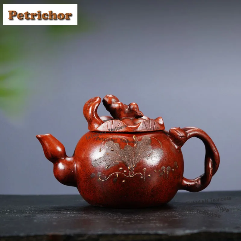 400ml High-end Yixing Purple Clay Teapots Handmade Lotus Root Pot Raw Ore Red Mud Kettle With Infuser Zisha Tea Set Drinkware
400ml High-end Yixing Purple Clay Teapots Handmade Lotus Root Pot Raw Ore Red Mud Kettle With Infuser Zisha Tea Set Drinkware
