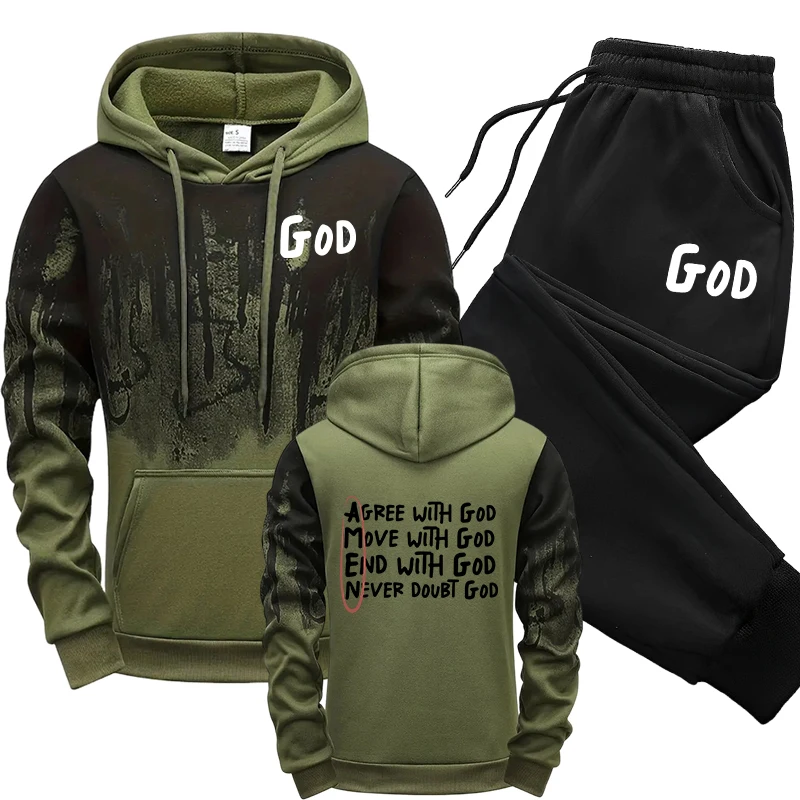 God Print Hooded Sweatshirt Sweatpants 2025 Hot Sale Men's Set Casual Sporty Hoodies Jogger Pants Autumn Winter Hooded Outfits
God Print Hooded Sweatshirt Sweatpants 2025 Hot Sale Men's Set Casual Sporty Hoodies Jogger Pants Autumn Winter Hooded Outfits