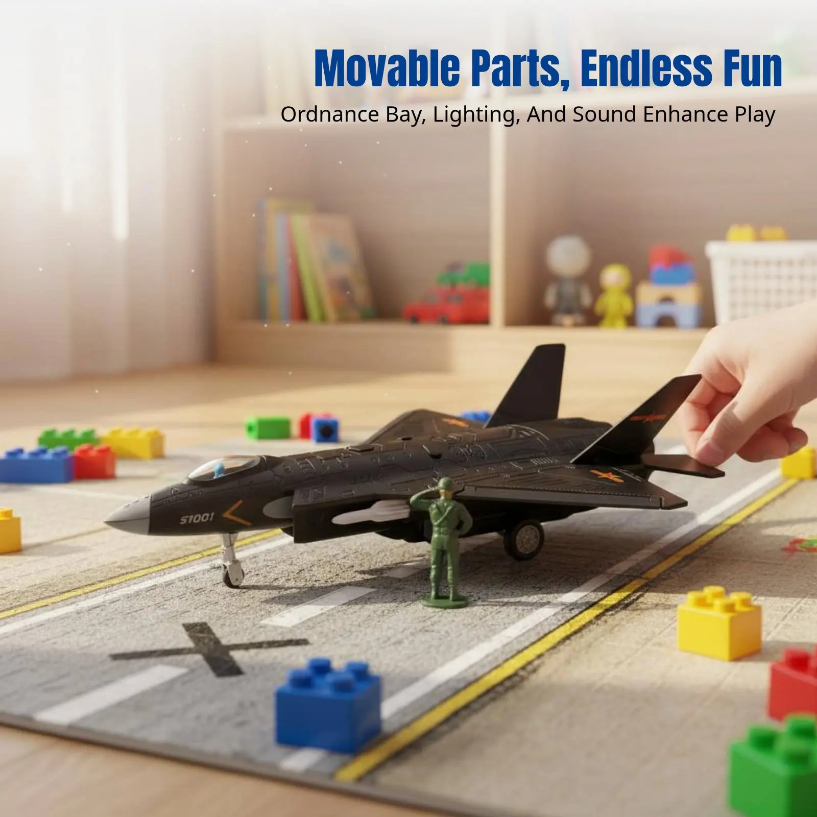 Military Aircraft Model, Alloy J-31 Stealth Fighter, Sound & Light, Pull-Back, Children's Toy
Military Aircraft Model, Alloy J-31 Stealth Fighter, Sound & Light, Pull-Back, Children's Toy