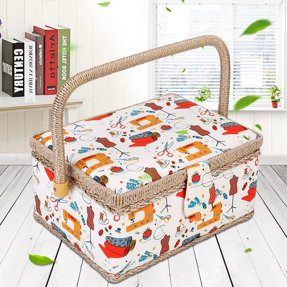 Craft Fabric Tool Needle Thread Basket Clothing Diy And Sewing Supplies Storage Household Storage Box With Plastic Partition
Craft Fabric Tool Needle Thread Basket Clothing Diy And Sewing Supplies Storage Household Storage Box With Plastic Partition