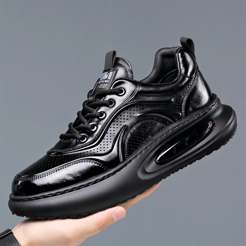 Summer Autumn Genuine Leather Sneakers for Man Fashion Business Casual Air Cushion Platform Shoes Male Lace Designer Shoes Man
Summer Autumn Genuine Leather Sneakers for Man Fashion Business Casual Air Cushion Platform Shoes Male Lace Designer Shoes Man