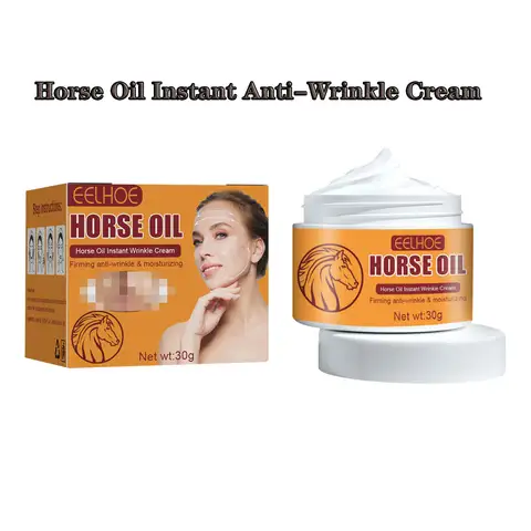 Paardenolie Instant Anti Rimpel Crème Anti Aging Lift Verstevigende Vervagen Fijne Lijntjes Donkere Vlekken Fleuren Huid Verwijderen Melanine Gezichtsverzorging