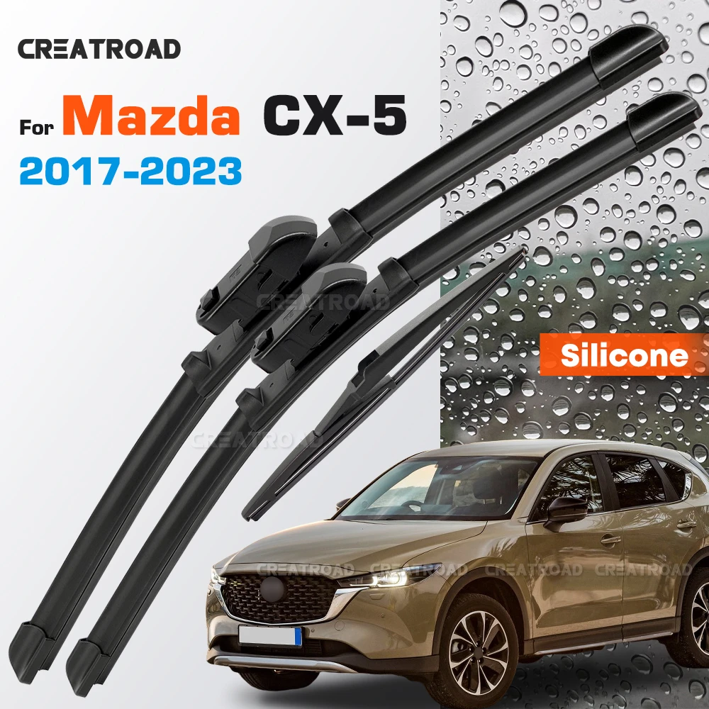 Silicone Wiper Blades Fit For Mazda CX-5 KF 2017-2023 Coated Silent HD Wear-Resistant Windshield Wipers 24"+18"+14"
Silicone Wiper Blades Fit For Mazda CX-5 KF 2017-2023 Coated Silent HD Wear-Resistant Windshield Wipers 24"+18"+14"