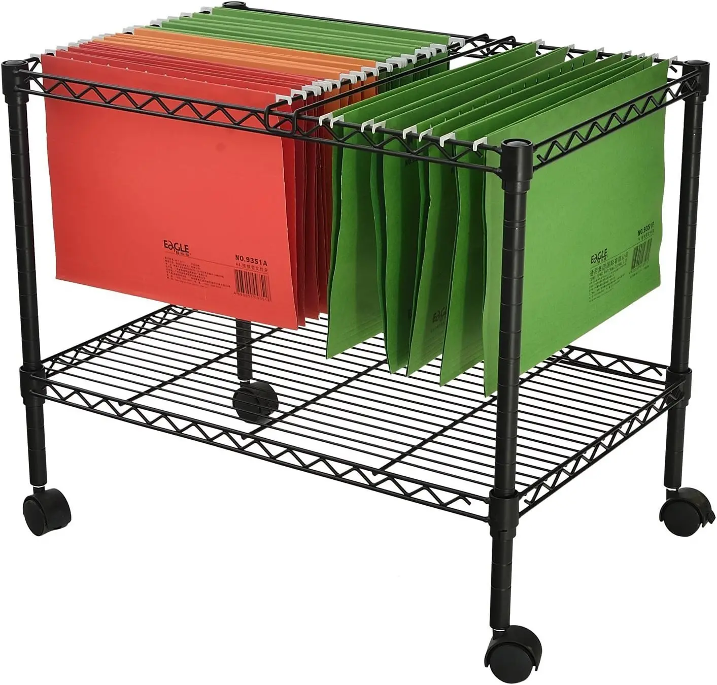 Finnhomy Premium 1-Tier Metal Rolling File Cart for Letter Size and Legal Size Folder, Black
Finnhomy Premium 1-Tier Metal Rolling File Cart for Letter Size and Legal Size Folder, Black