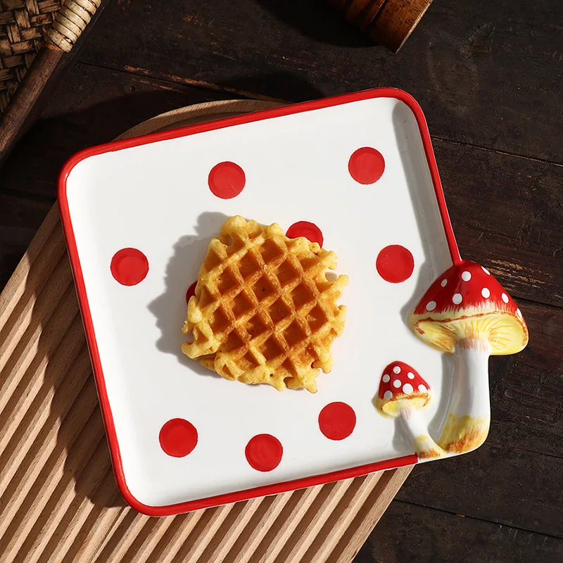 Square Mushroom Ceramic Plate Japanese Fruit Household High Temperature Resistant Dish Bowl Set Snack Living Room Tableware
Square Mushroom Ceramic Plate Japanese Fruit Household High Temperature Resistant Dish Bowl Set Snack Living Room Tableware