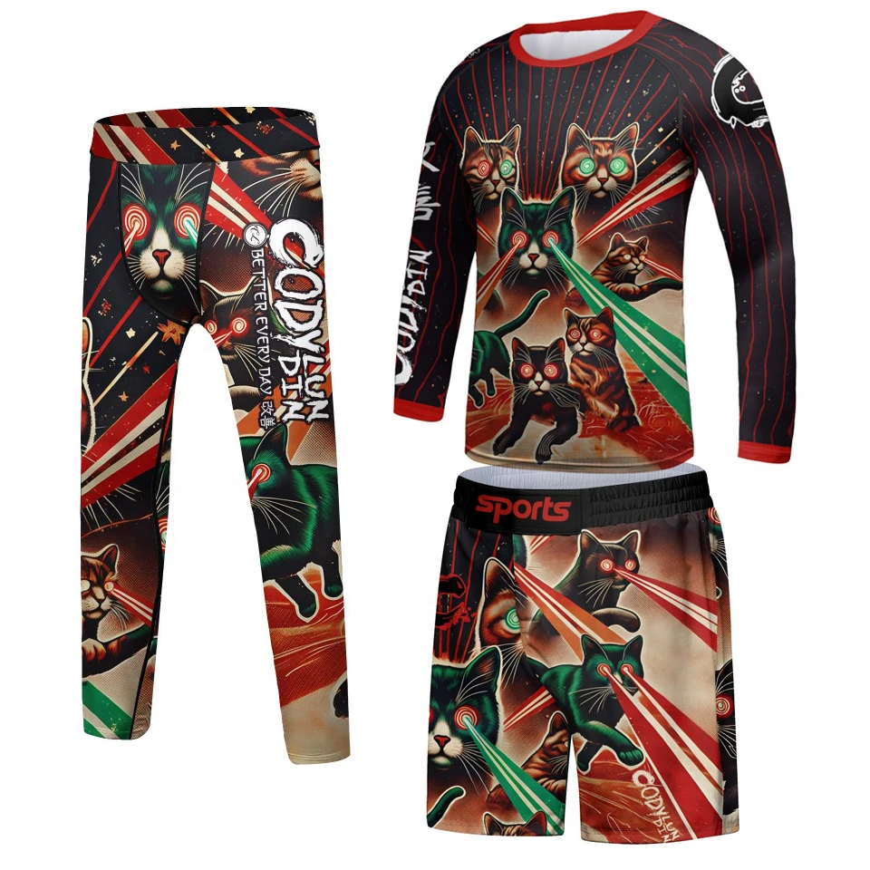 Boy MMA Fighting Compression T-shirt Muay Thai Shorts Kid's Rash Guards Pants Bjj Rashguard Boxing Jerseys Children Sportsuits
Boy MMA Fighting Compression T-shirt Muay Thai Shorts Kid's Rash Guards Pants Bjj Rashguard Boxing Jerseys Children Sportsuits