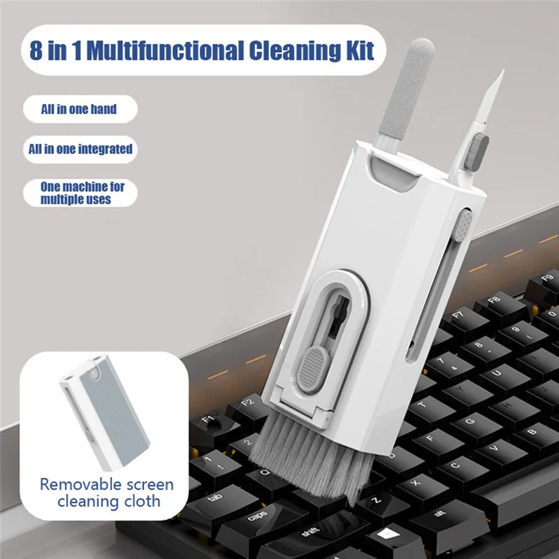 Eight In One Computer Keyboard Cleaner Brush Kit Earphone Cleaning Pen For Headset Phone Cleaning Tools-ABXK
Eight In One Computer Keyboard Cleaner Brush Kit Earphone Cleaning Pen For Headset Phone Cleaning Tools-ABXK