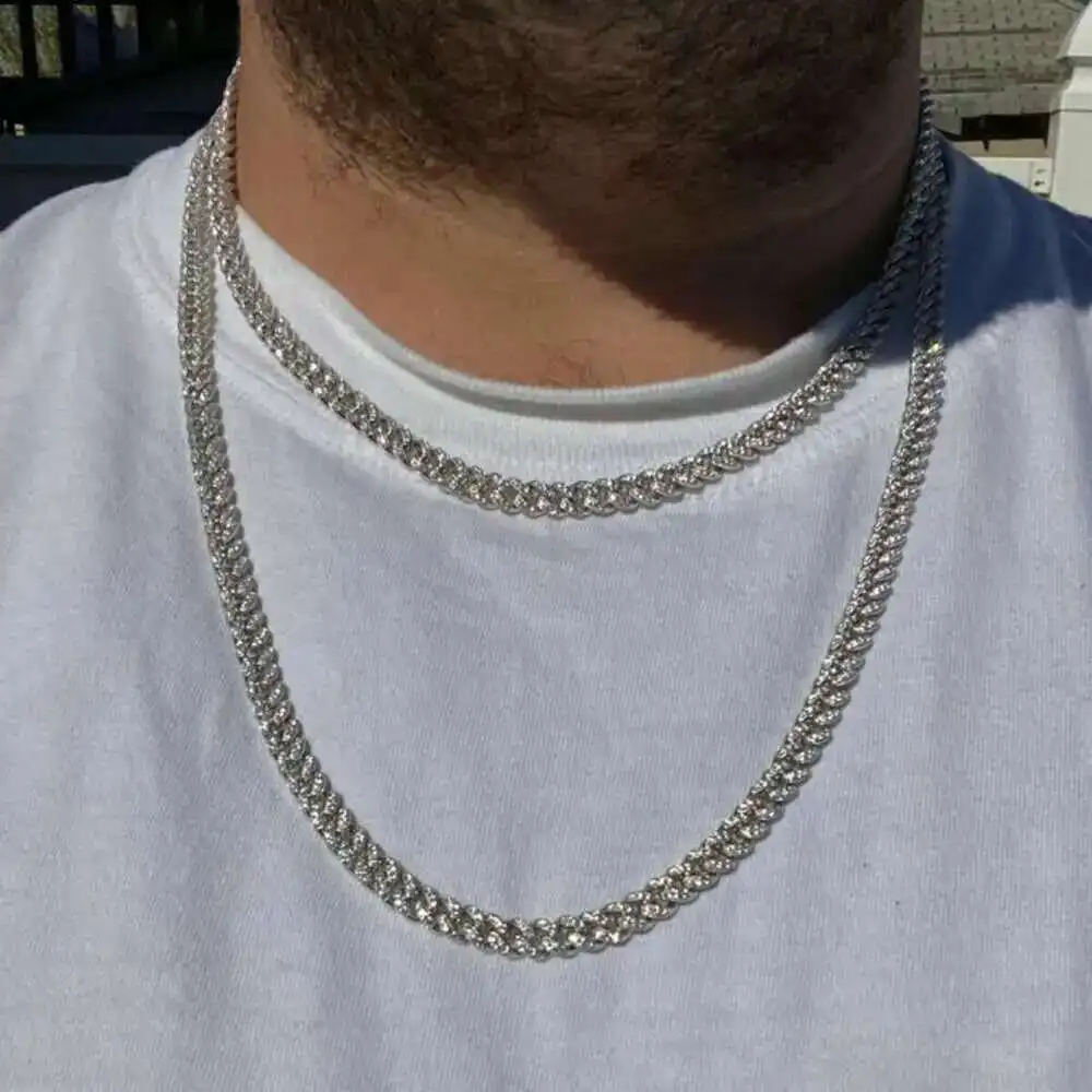 Quality Handmade 6mm Iced S925 Sterling Silver Moissanite Miami Cuban Link Chain
Quality Handmade 6mm Iced S925 Sterling Silver Moissanite Miami Cuban Link Chain