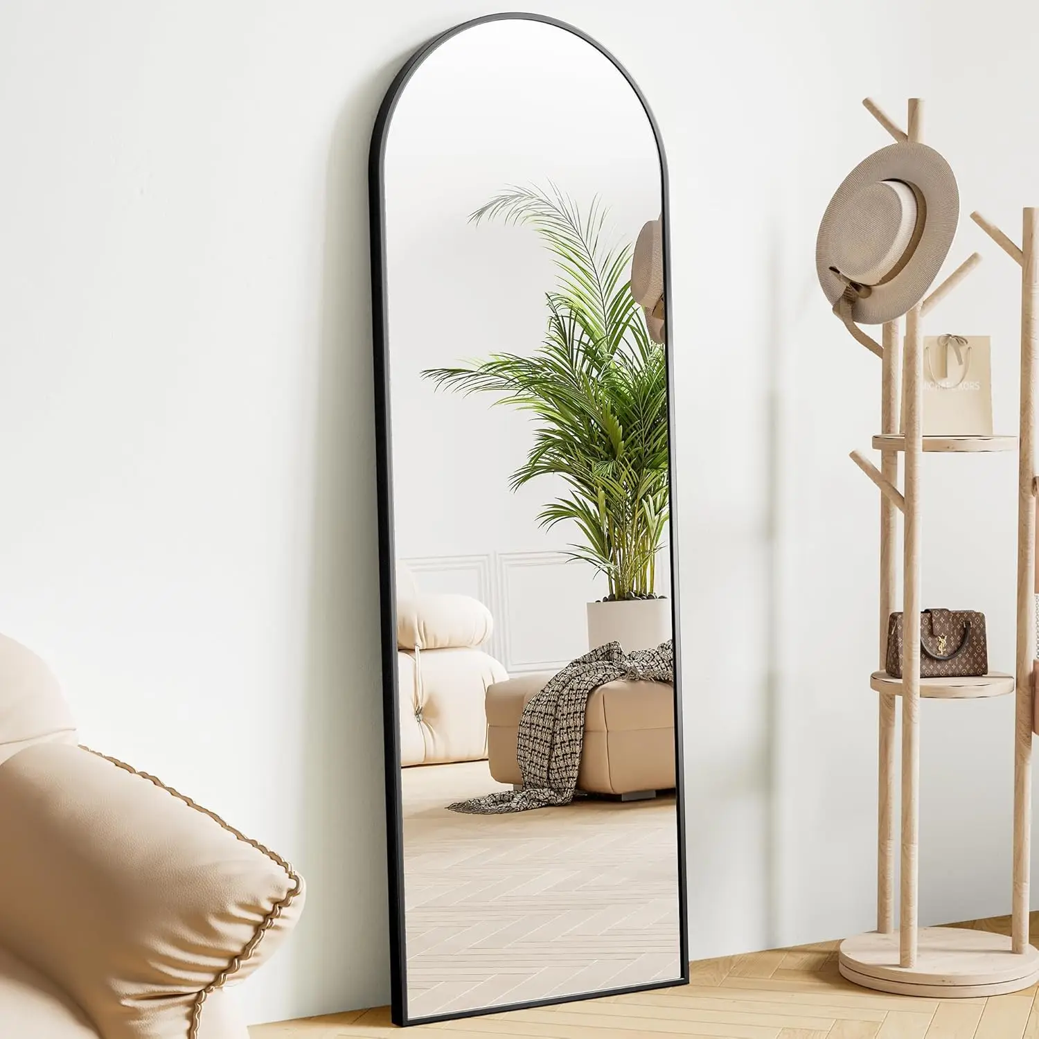 Arched 59"x16" Full Length Mirror Full Body Floor Mirror Standing Hanging or Leaning Wall, Arch Wall Mirror with Stand Aluminum
Arched 59"x16" Full Length Mirror Full Body Floor Mirror Standing Hanging or Leaning Wall, Arch Wall Mirror with Stand Aluminum