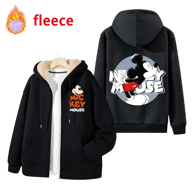 Disney Mickey Minnie Mouse Velvet Adult Jacket Cute Print Zipper Coats Fashion Anime Boys Girls Clothes Winter Warm Kawaii Tops
Disney Mickey Minnie Mouse Velvet Adult Jacket Cute Print Zipper Coats Fashion Anime Boys Girls Clothes Winter Warm Kawaii Tops