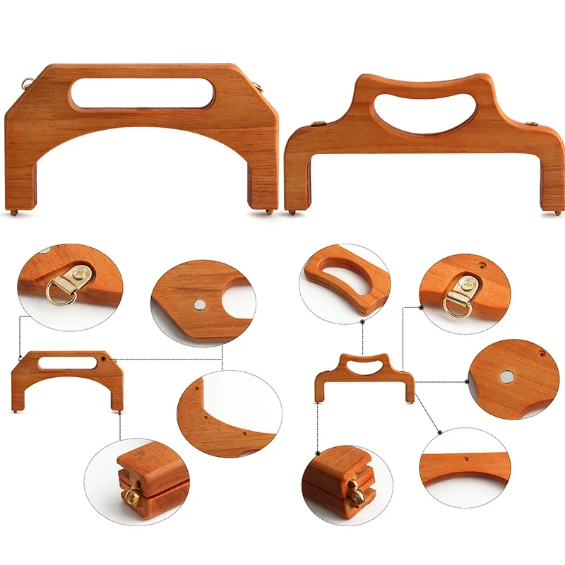 Wooden Frame Handle Woven Bag Diy Accessories Crochet Handbag Straw Bag Arch Handle Replacement Parts
Wooden Frame Handle Woven Bag Diy Accessories Crochet Handbag Straw Bag Arch Handle Replacement Parts