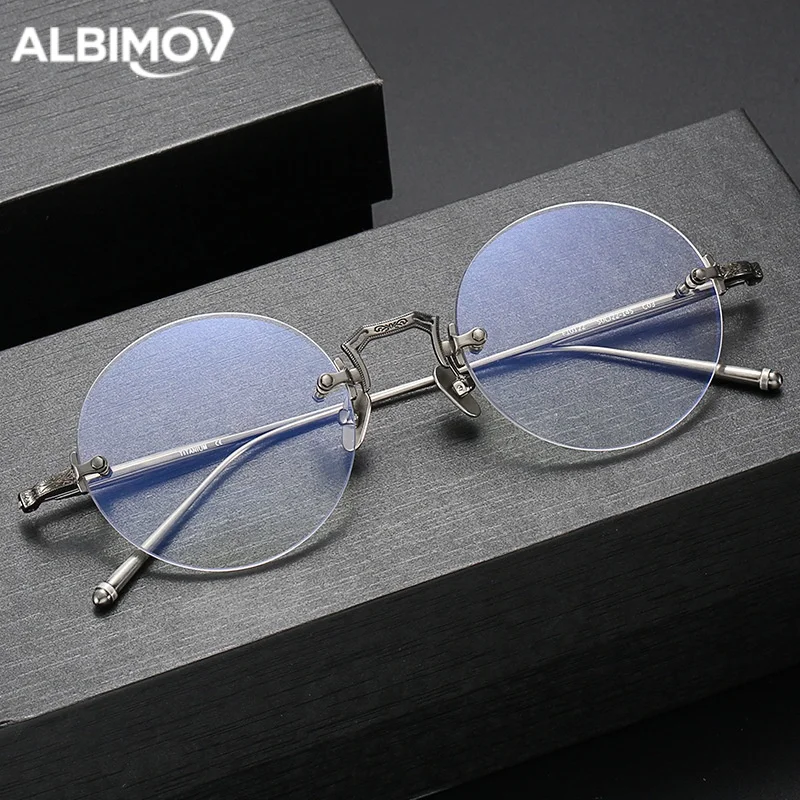 Pure Titanium Ultra Ightweight Rimless Glasses Fashionable Retro Artistic Eyeglass Frames Medical Prescription Glasses
Pure Titanium Ultra Ightweight Rimless Glasses Fashionable Retro Artistic Eyeglass Frames Medical Prescription Glasses