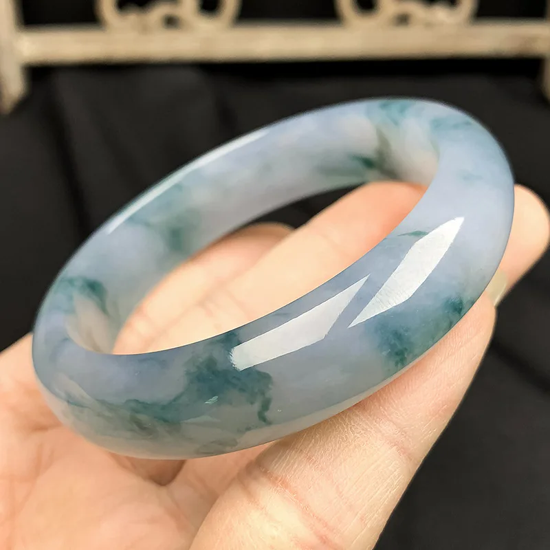 Myanmar Mine Timber -like Full Green Ice Waxy Kinds Jade Bracelet Floating Flowers Violet
Myanmar Mine Timber -like Full Green Ice Waxy Kinds Jade Bracelet Floating Flowers Violet