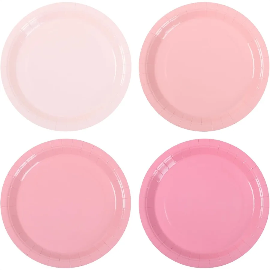 Gradient Pink Paper Plates 9 Inch Disposable Round Dinner Dessert Plates for Bow Birthday Wedding Baby Bridal Shower Coquette P
Gradient Pink Paper Plates 9 Inch Disposable Round Dinner Dessert Plates for Bow Birthday Wedding Baby Bridal Shower Coquette P