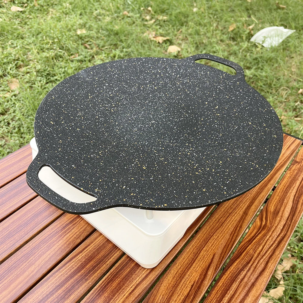 Baking Dishes Pans Round Flat Pancake Griddle Non-stick Barbecue Tray with Food Clip Anti Scald Handle Camping Cooking Supplies
Baking Dishes Pans Round Flat Pancake Griddle Non-stick Barbecue Tray with Food Clip Anti Scald Handle Camping Cooking Supplies