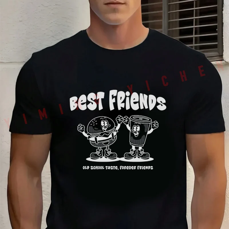 Men's Summer Cotton T-shirt Retro Street Food With Burger And Soda Mascot Design Motorcycle Tee Casual Short-sleeve Cycling Top
Men's Summer Cotton T-shirt Retro Street Food With Burger And Soda Mascot Design Motorcycle Tee Casual Short-sleeve Cycling Top