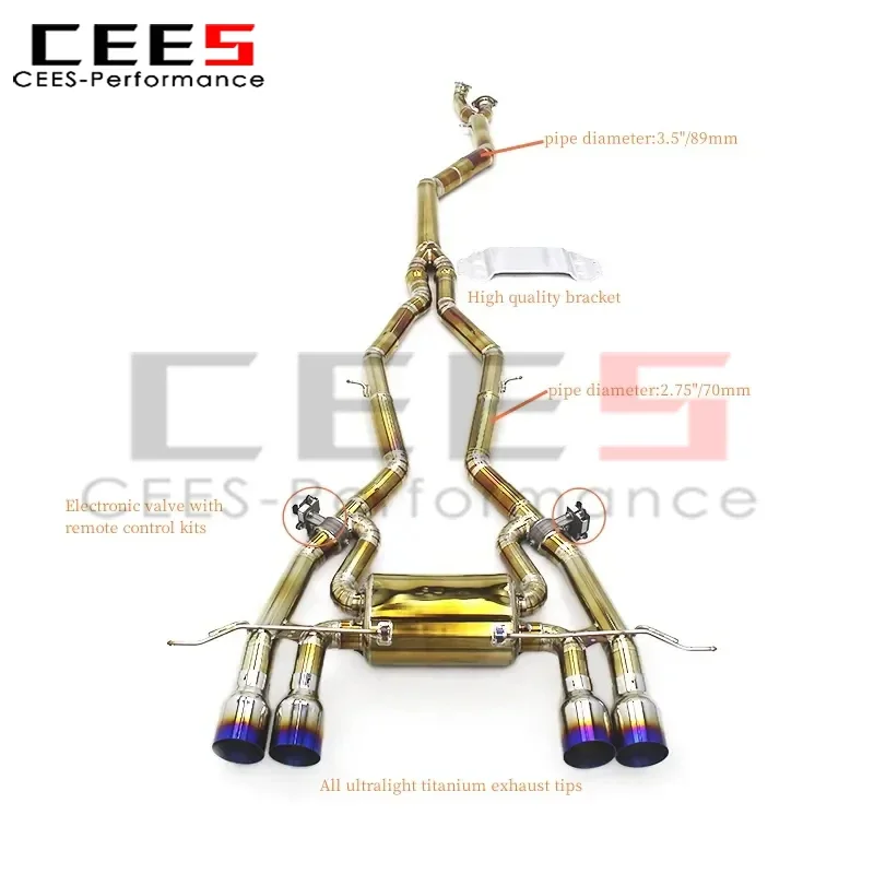 cees for BMW M3/M4 G80/G82/G8X 2021-2024 Titanium Catback Exhaust Valvetronic Performance Muffler Valved Exhaust System Assembly
cees for BMW M3/M4 G80/G82/G8X 2021-2024 Titanium Catback Exhaust Valvetronic Performance Muffler Valved Exhaust System Assembly
