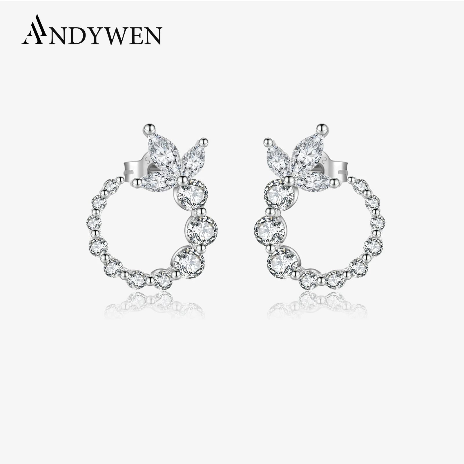 ANDYWEN 925 Sterling Silver Sparkling Leafs Halo CZ Zircon Stud Earrings 2025 Romantic Sweet Date Night Gift Women Jewelry
ANDYWEN 925 Sterling Silver Sparkling Leafs Halo CZ Zircon Stud Earrings 2025 Romantic Sweet Date Night Gift Women Jewelry