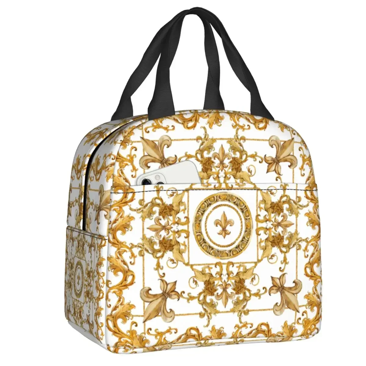 Изготовленная на заказ сумка для обеда с золотым львом и дамасским орнаментом, женская сумка-холодильник, теплые изолированные ланч-боксы для детей, школы
Изготовленная на заказ сумка для обеда с золотым львом и дамасским орнаментом, женская сумка-холодильник, теплые изолированные ланч-боксы для детей, школы