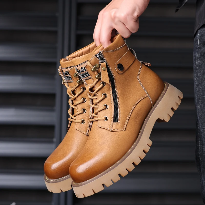 Новые мужские ботинки 2025 года, повседневные кожаные ботинки на толстой подошве с застежкой-молнией и ревенем на открытом воздухе
Новые мужские ботинки 2025 года, повседневные кожаные ботинки на толстой подошве с застежкой-молнией и ревенем на открытом воздухе