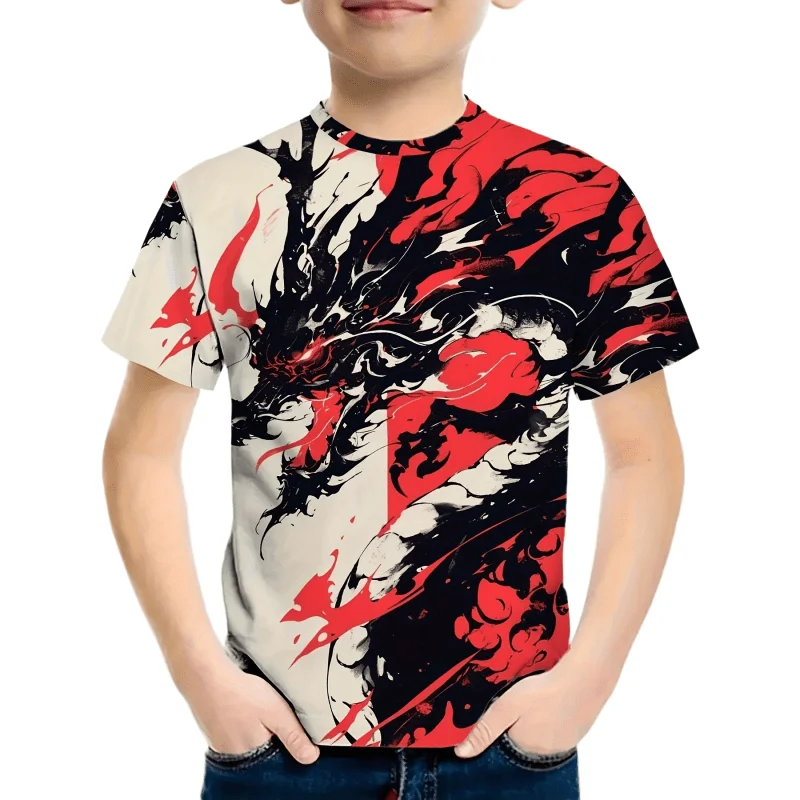 Baby Boy Dragon Print T-shirt Summer Quick-Dry Breathable Short Sleeve 3D Pullover Casual Round Neck Top Baby Clothes 3-13Y
Baby Boy Dragon Print T-shirt Summer Quick-Dry Breathable Short Sleeve 3D Pullover Casual Round Neck Top Baby Clothes 3-13Y