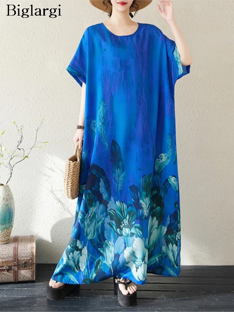 Oversized Summer Dress Women Casual Loose Short Sleeve Fashion Floral Print Ladies Dresses Ruffle Pleated Woman Dress
Oversized Summer Dress Women Casual Loose Short Sleeve Fashion Floral Print Ladies Dresses Ruffle Pleated Woman Dress