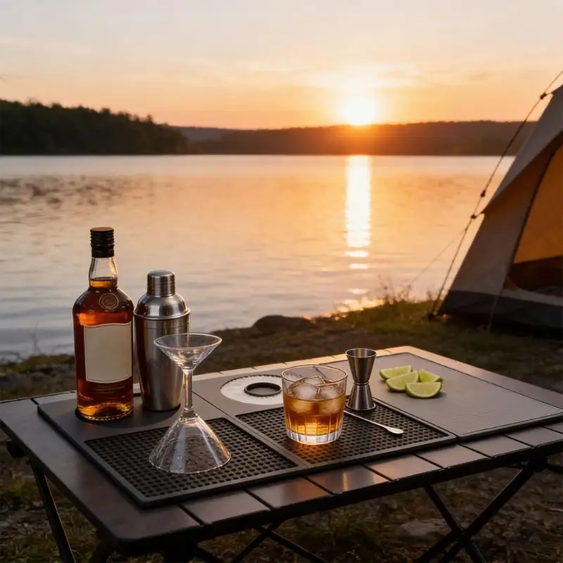 Premium Rubber Bar Pad For Beverage Preparation Having Small Arrangement And Slip Resistant Base Great For Home Or Outdoor D2RD
Premium Rubber Bar Pad For Beverage Preparation Having Small Arrangement And Slip Resistant Base Great For Home Or Outdoor D2RD