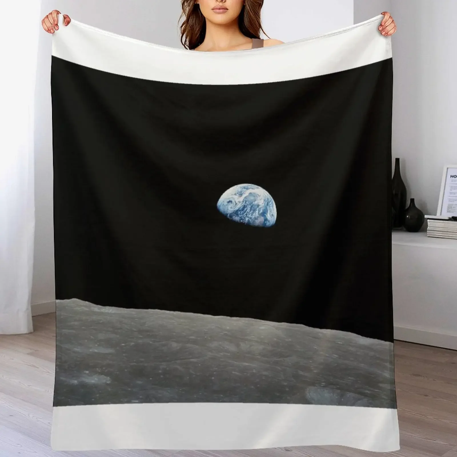 Earthrise - Apollo 8 Throw Blanket Travel Size Cozy Blanket for Plane Train
Earthrise - Apollo 8 Throw Blanket Travel Size Cozy Blanket for Plane Train