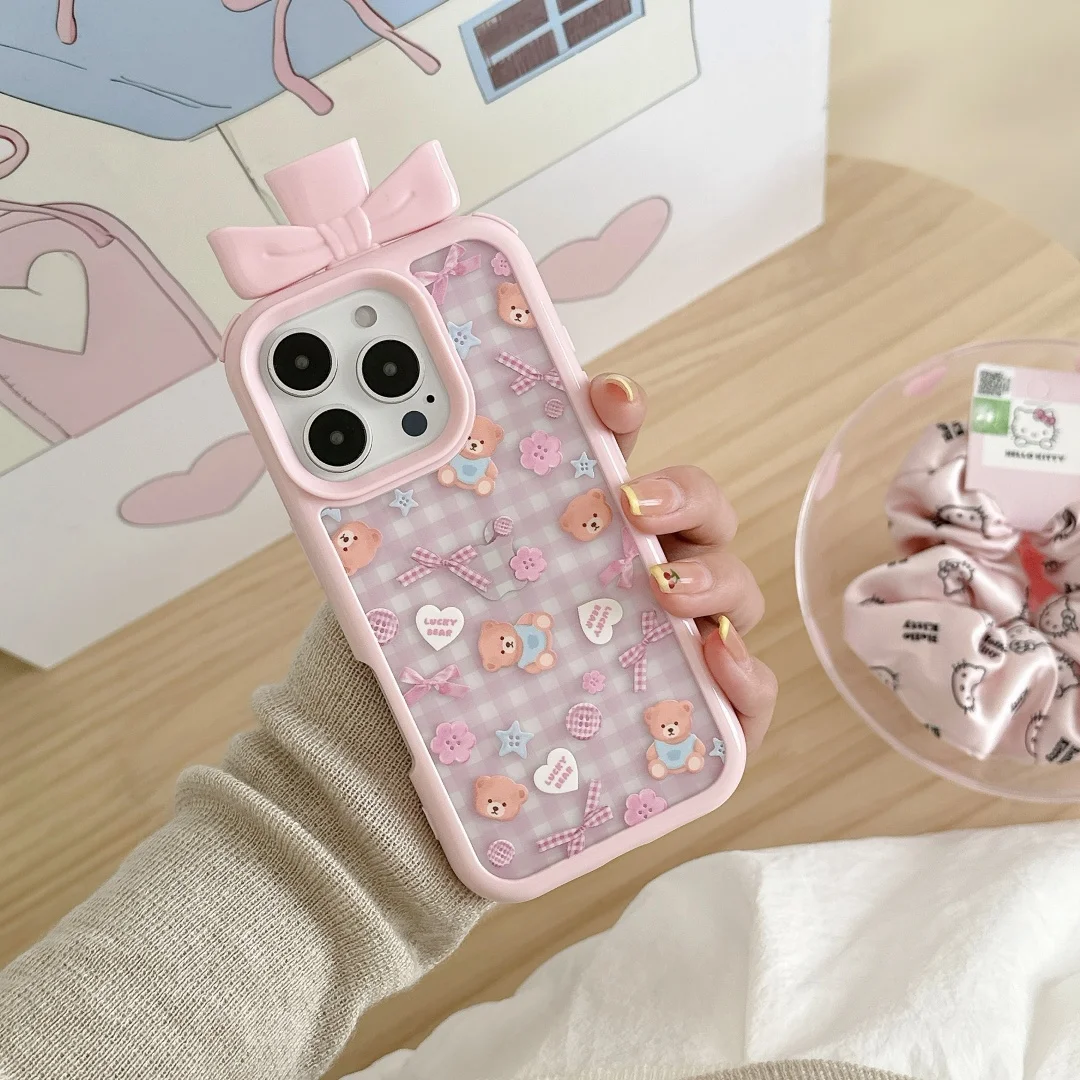 Full Screen Cute Pink Bow Flower Bear Kawaii Phone Case For iPhone 16 15 14 13 12 Pro Max 15 Plus Y2K Back Cover
Full Screen Cute Pink Bow Flower Bear Kawaii Phone Case For iPhone 16 15 14 13 12 Pro Max 15 Plus Y2K Back Cover
