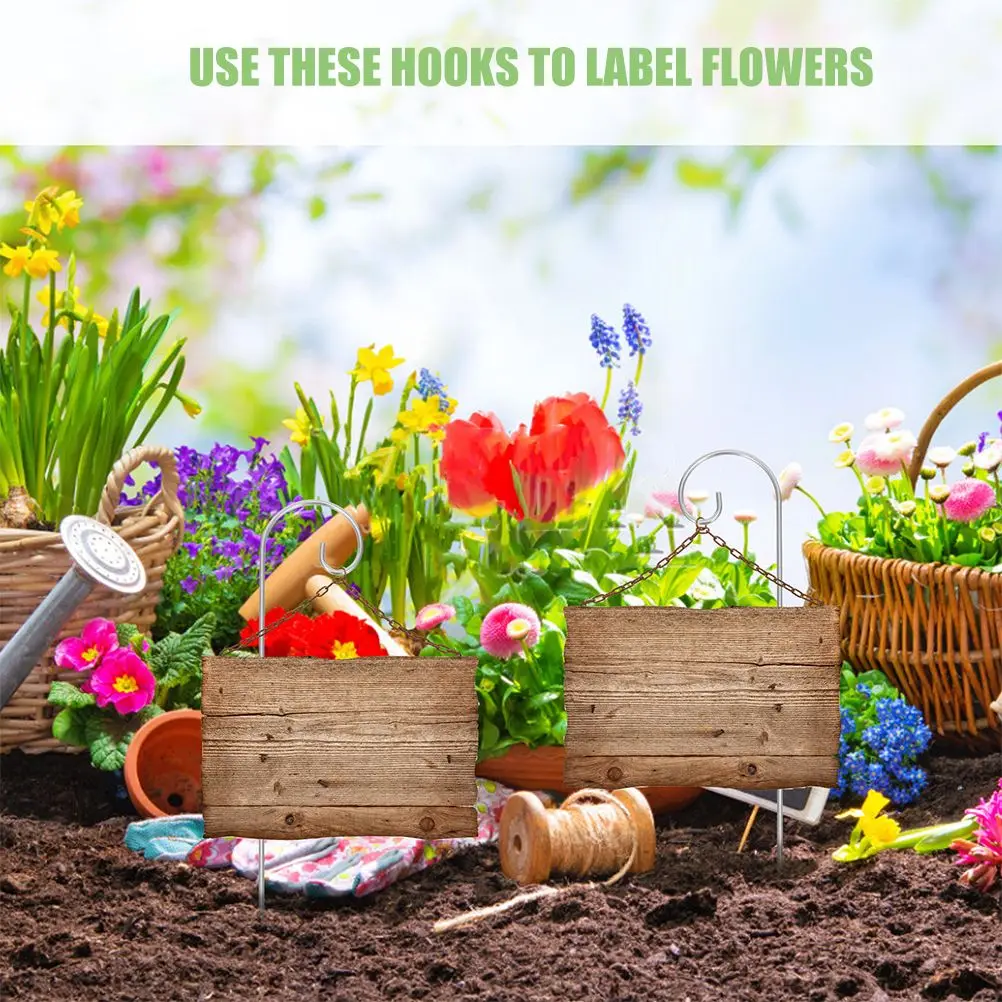 20 Pcs Plant Label Hooks Metal Garden Stakes for Hanging Flower Cards Signs Weather Resistant Shepherd Hooks Outdoor
20 Pcs Plant Label Hooks Metal Garden Stakes for Hanging Flower Cards Signs Weather Resistant Shepherd Hooks Outdoor