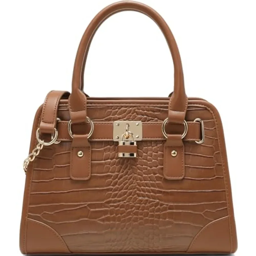 GEMIU Women's Crocodile Embossed Satchel Bag with Lock, Premium PU Leather Top Handle Handbag, Convertible Shoulder Tote
GEMIU Women's Crocodile Embossed Satchel Bag with Lock, Premium PU Leather Top Handle Handbag, Convertible Shoulder Tote