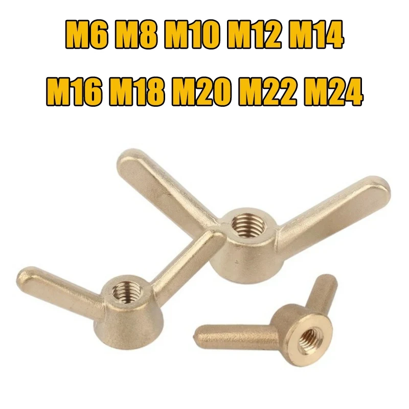M6-M24 Metric Brass Wing Nuts / Sheep Horn Shape Hand Screw Nut Claw Nut for Tool-Free Fastening DIN315
M6-M24 Metric Brass Wing Nuts / Sheep Horn Shape Hand Screw Nut Claw Nut for Tool-Free Fastening DIN315