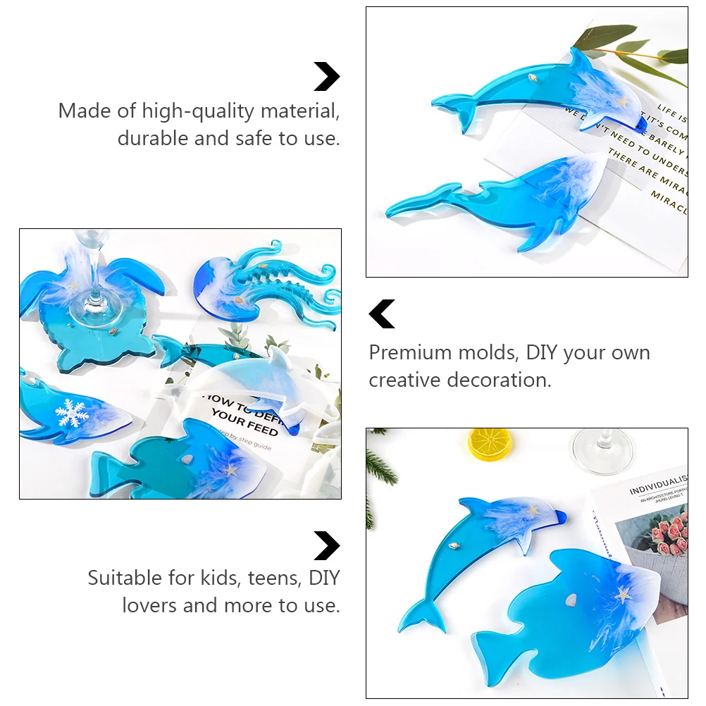 6 pcs Sea Turtle Coaster Mold Set High Flexibility Silicone DIY Crystal Epoxy Casting Mold Cup Mat Accessories Jewelry Parts
6 pcs Sea Turtle Coaster Mold Set High Flexibility Silicone DIY Crystal Epoxy Casting Mold Cup Mat Accessories Jewelry Parts