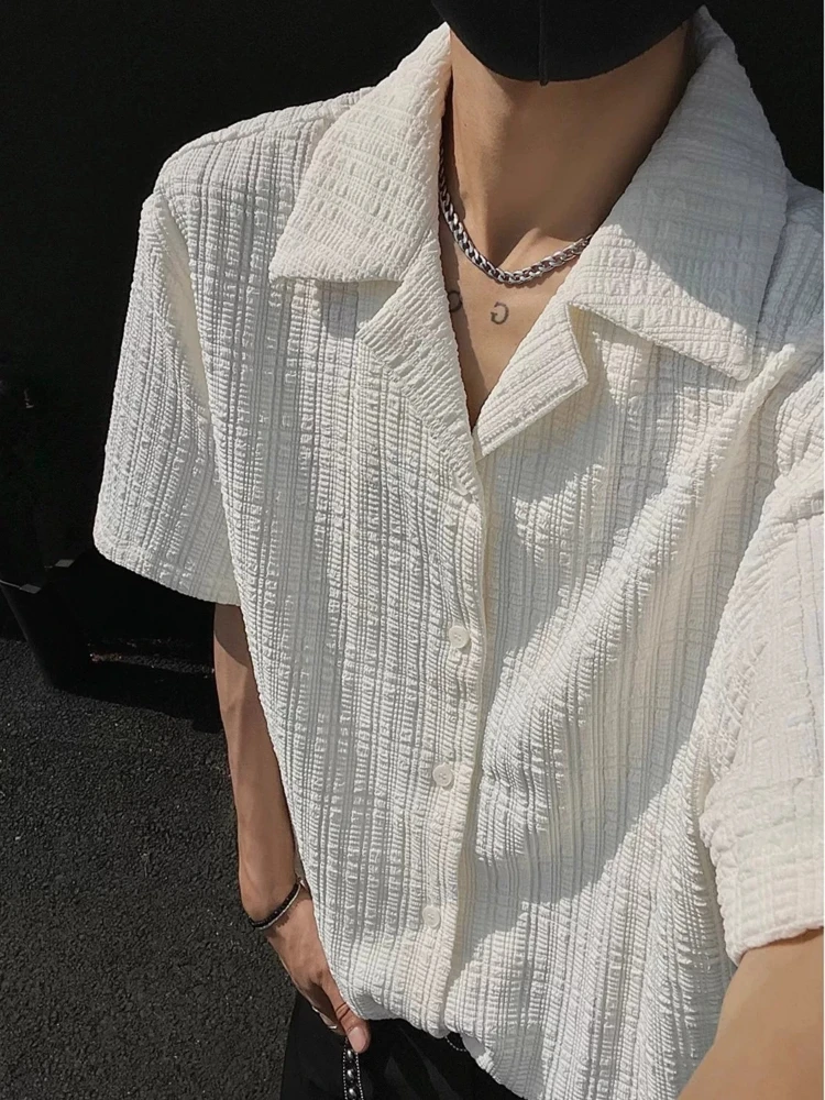 Men's Cuban Collar Textured Short Sleeve Shirt Summer Loose Fit Edgy Solid Casual Button Down Lightweight Top
Men's Cuban Collar Textured Short Sleeve Shirt Summer Loose Fit Edgy Solid Casual Button Down Lightweight Top
