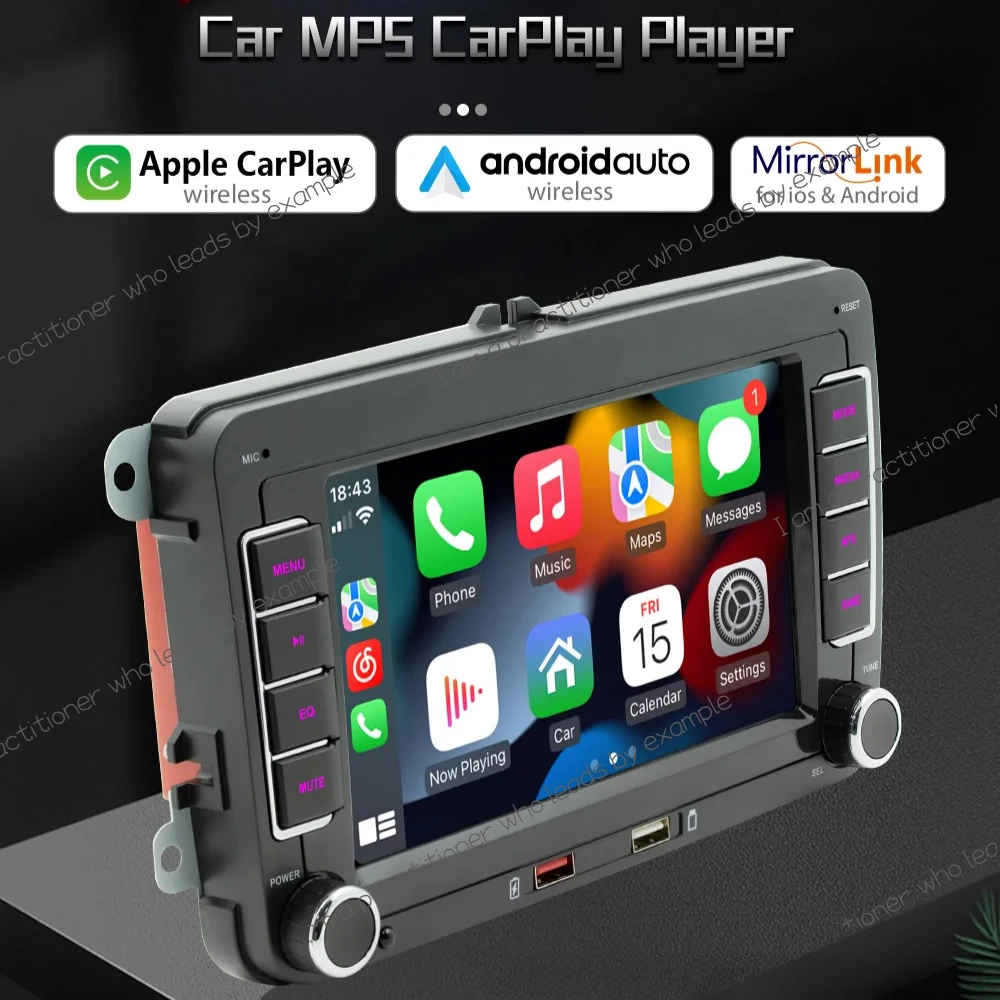 7" 2 Din HD Car Media Video RDS Airplay Car Radio Wireless CarPlay Android Auto Stereo Audio For VW/Seat/Skoda/Passat/Golf/Polo
7" 2 Din HD Car Media Video RDS Airplay Car Radio Wireless CarPlay Android Auto Stereo Audio For VW/Seat/Skoda/Passat/Golf/Polo
