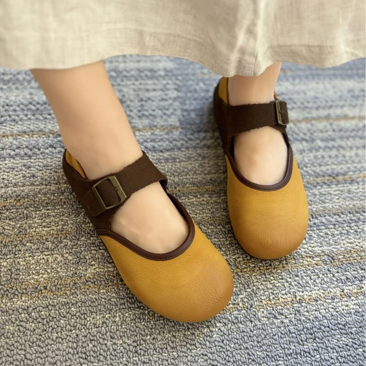 Birkuir Retro Mary Jane Buckle Women Shoes Luxury Mixed Colors Flats Shoes 2025 Luxury Genuine Leather Soft Soles Casual Shoes
Birkuir Retro Mary Jane Buckle Women Shoes Luxury Mixed Colors Flats Shoes 2025 Luxury Genuine Leather Soft Soles Casual Shoes
