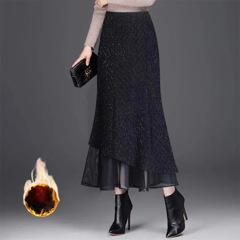Элегантная асимметричная юбка-миди с блестками для женщин, офисная одежда, осенне-зимний модный стиль
Элегантная асимметричная юбка-миди с блестками для женщин, офисная одежда, осенне-зимний модный стиль